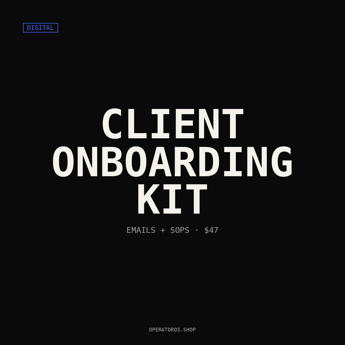 Client Onboarding Kit — SOPs, Templates and Automations