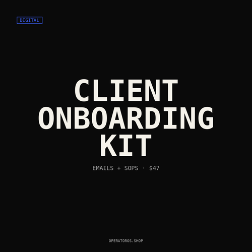 Client Onboarding Kit — SOPs, Templates and Automations
